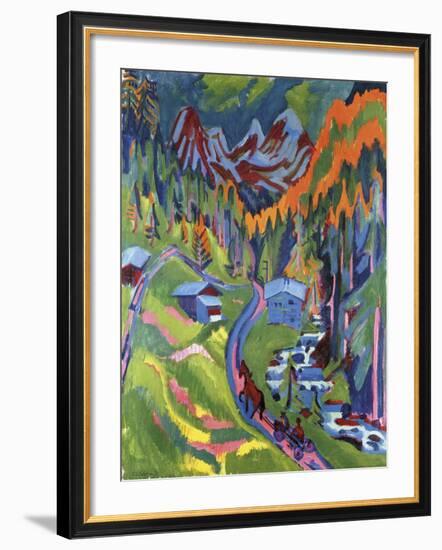 Sertig Path in Summer-Ernst Ludwig Kirchner-Framed Giclee Print