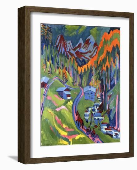 Sertig Path in Summer-Ernst Ludwig Kirchner-Framed Giclee Print