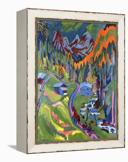 Sertig Path in Summer-Ernst Ludwig Kirchner-Framed Premier Image Canvas