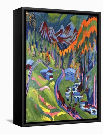 Sertig Path in Summer-Ernst Ludwig Kirchner-Framed Premier Image Canvas