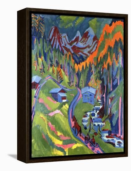 Sertig Path in Summer-Ernst Ludwig Kirchner-Framed Premier Image Canvas