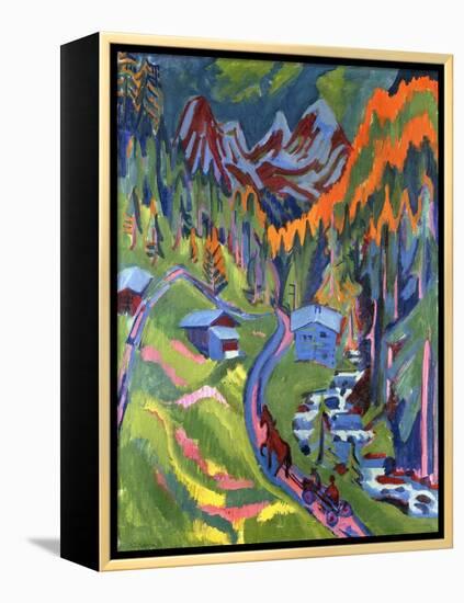 Sertig Path in Summer-Ernst Ludwig Kirchner-Framed Premier Image Canvas