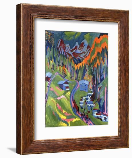 Sertig Path in Summer-Ernst Ludwig Kirchner-Framed Premium Giclee Print