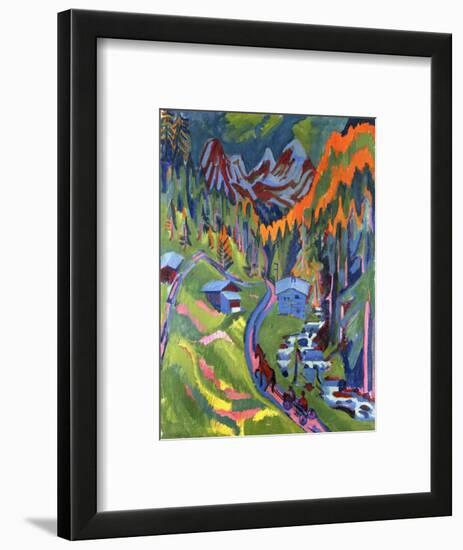 Sertig Path in Summer-Ernst Ludwig Kirchner-Framed Premium Giclee Print