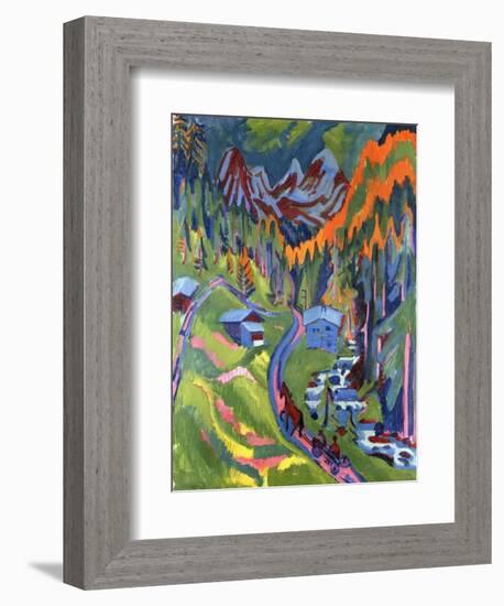 Sertig Path in Summer-Ernst Ludwig Kirchner-Framed Giclee Print