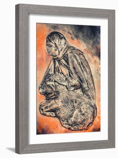 Servant in the Manger (Morning), 2016-Joy Lions-Framed Giclee Print