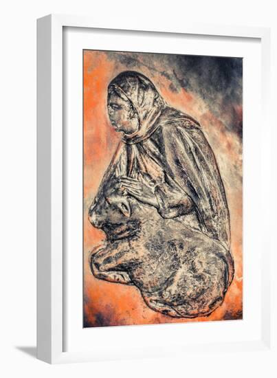 Servant in the Manger (Morning), 2016-Joy Lions-Framed Giclee Print