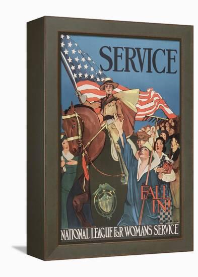 Service, Fall In! National League for Women’s Service. Lucile Patterson-null-Framed Stretched Canvas