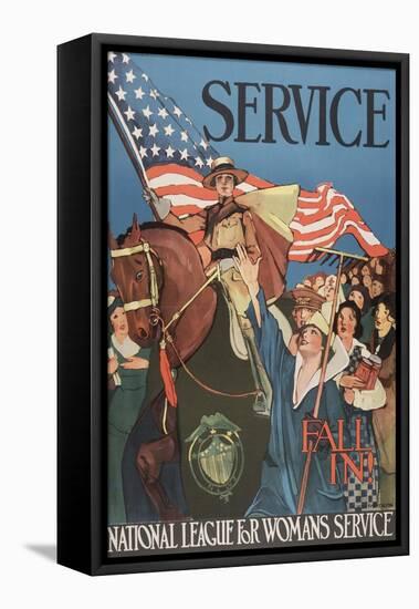 Service, Fall In! National League for Women’s Service. Lucile Patterson-null-Framed Stretched Canvas