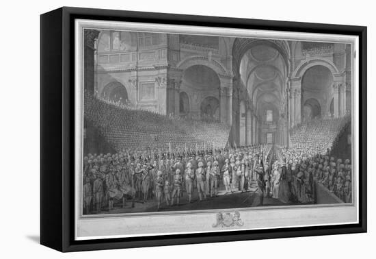 Service of Thanksgiving in St Paul's Cathedral, City of London, 1789-James Neagle-Framed Premier Image Canvas