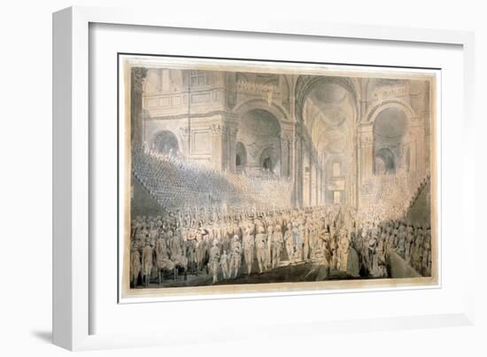 Service of Thanksgiving in St Paul's Cathedral, City of London, 1789-Edward Dayes-Framed Giclee Print