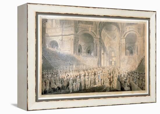 Service of Thanksgiving in St Paul's Cathedral, City of London, 1789-Edward Dayes-Framed Premier Image Canvas