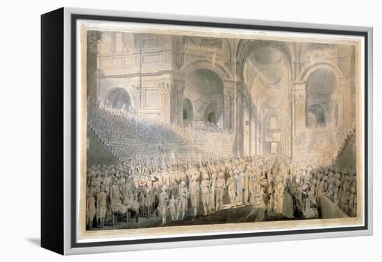 Service of Thanksgiving in St Paul's Cathedral, City of London, 1789-Edward Dayes-Framed Premier Image Canvas