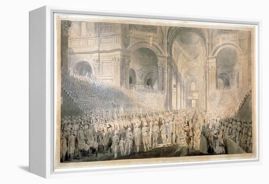 Service of Thanksgiving in St Paul's Cathedral, City of London, 1789-Edward Dayes-Framed Premier Image Canvas