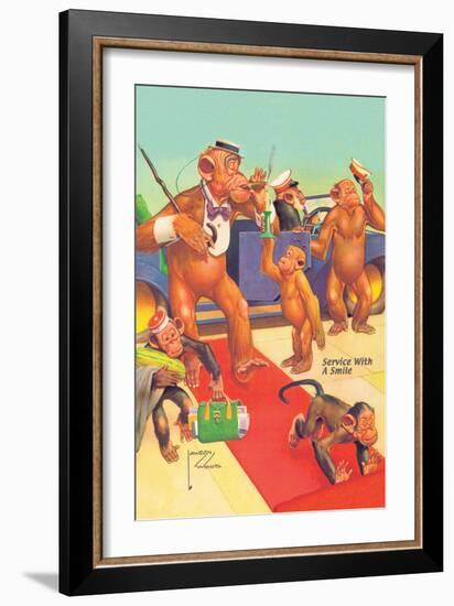 Service with a Smile-Lawson Wood-Framed Art Print