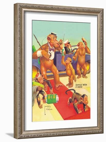 Service with a Smile-Lawson Wood-Framed Art Print