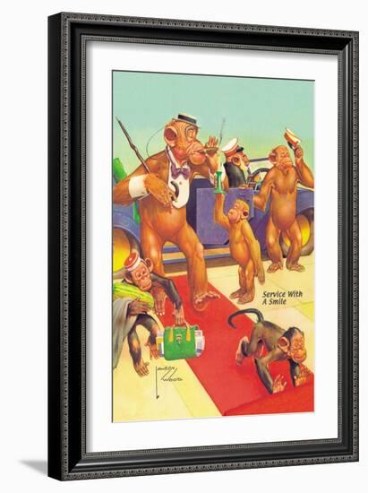 Service with a Smile-Lawson Wood-Framed Art Print