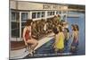 Servicemen, Bathing Girls, Silver Springs, Florida-null-Mounted Art Print