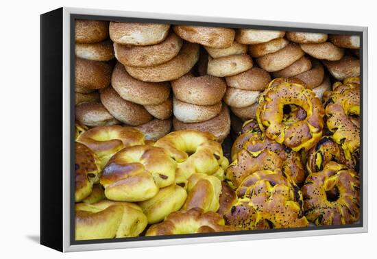 Sesame Round Bread in the Old City, Jerusalem, Israel, Middle East-Yadid Levy-Framed Premier Image Canvas