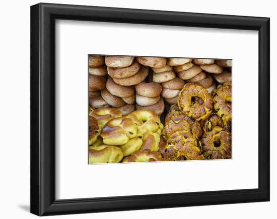 Sesame Round Bread in the Old City, Jerusalem, Israel, Middle East-Yadid Levy-Framed Photographic Print