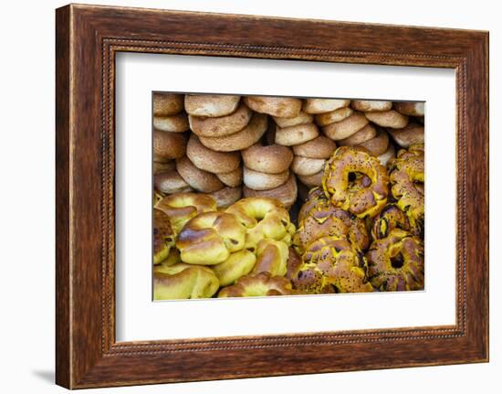 Sesame Round Bread in the Old City, Jerusalem, Israel, Middle East-Yadid Levy-Framed Photographic Print