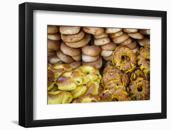 Sesame Round Bread in the Old City, Jerusalem, Israel, Middle East-Yadid Levy-Framed Photographic Print