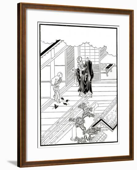 Sesshiu and the Pictured Rats, 18th Century-Nishikawa Sukenobu-Framed Giclee Print