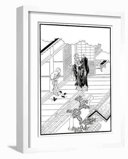 Sesshiu and the Pictured Rats, 18th Century-Nishikawa Sukenobu-Framed Giclee Print