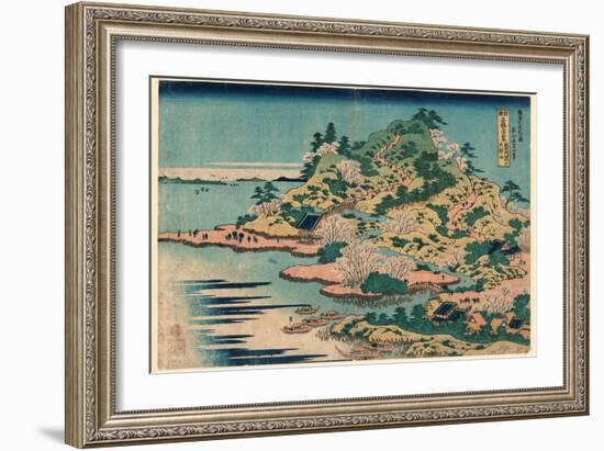 Sesshu Ajigawaguchi Tenposan-Katsushika Hokusai-Framed Giclee Print