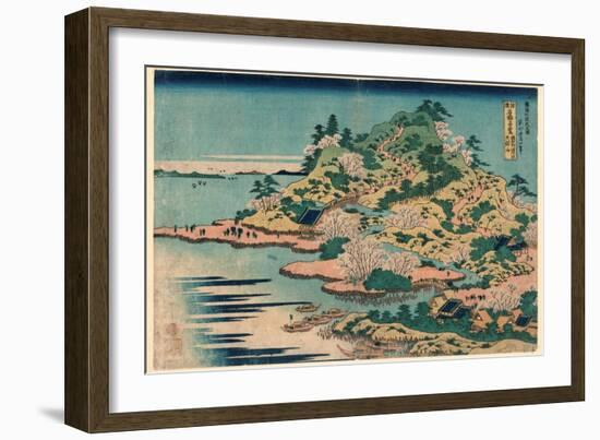 Sesshu Ajigawaguchi Tenposan-Katsushika Hokusai-Framed Giclee Print