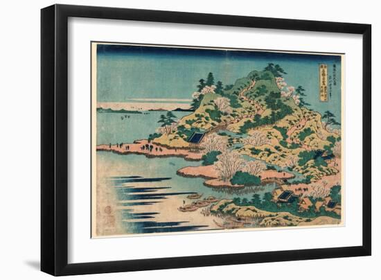 Sesshu Ajigawaguchi Tenposan-Katsushika Hokusai-Framed Giclee Print