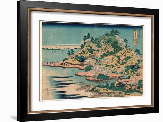 Sesshu Ajigawaguchi Tenposan-Katsushika Hokusai-Framed Giclee Print