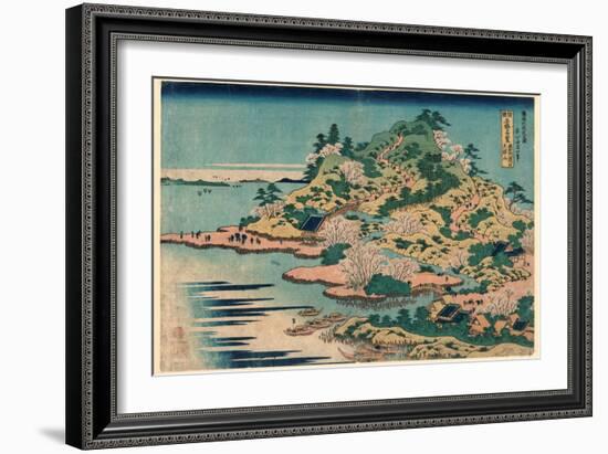 Sesshu Ajigawaguchi Tenposan-Katsushika Hokusai-Framed Giclee Print