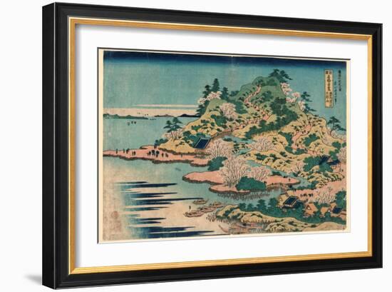 Sesshu Ajigawaguchi Tenposan-Katsushika Hokusai-Framed Giclee Print