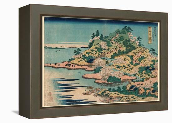 Sesshu Ajigawaguchi Tenposan-Katsushika Hokusai-Framed Premier Image Canvas