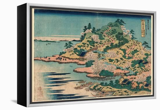 Sesshu Ajigawaguchi Tenposan-Katsushika Hokusai-Framed Premier Image Canvas