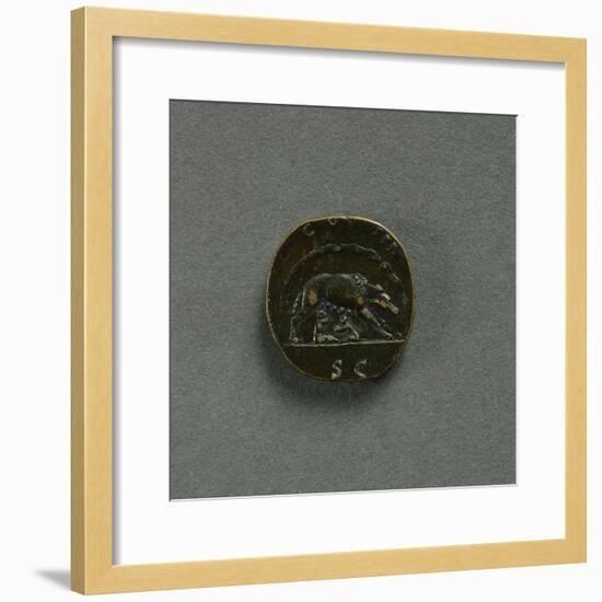 Sestertius of Emperor Antoninus Pius-null-Framed Giclee Print