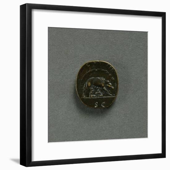 Sestertius of Emperor Antoninus Pius-null-Framed Giclee Print