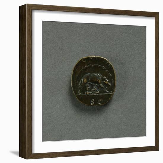 Sestertius of Emperor Antoninus Pius-null-Framed Giclee Print