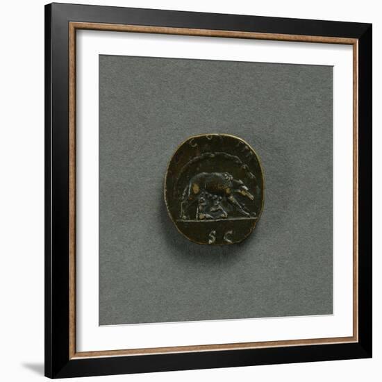 Sestertius of Emperor Antoninus Pius-null-Framed Giclee Print