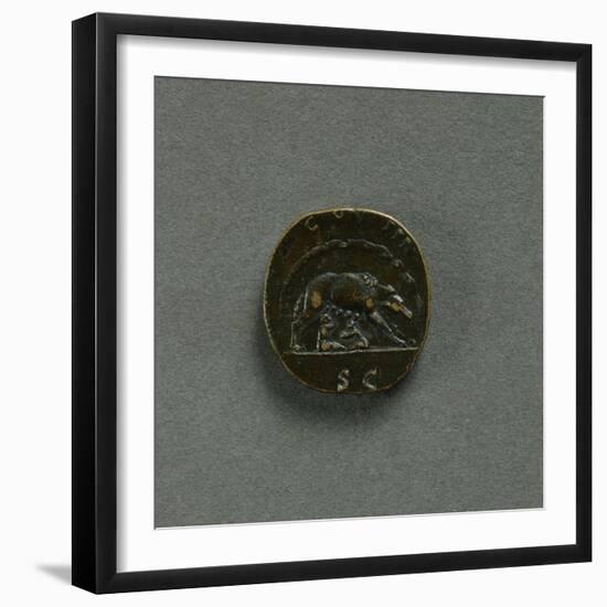 Sestertius of Emperor Antoninus Pius-null-Framed Giclee Print