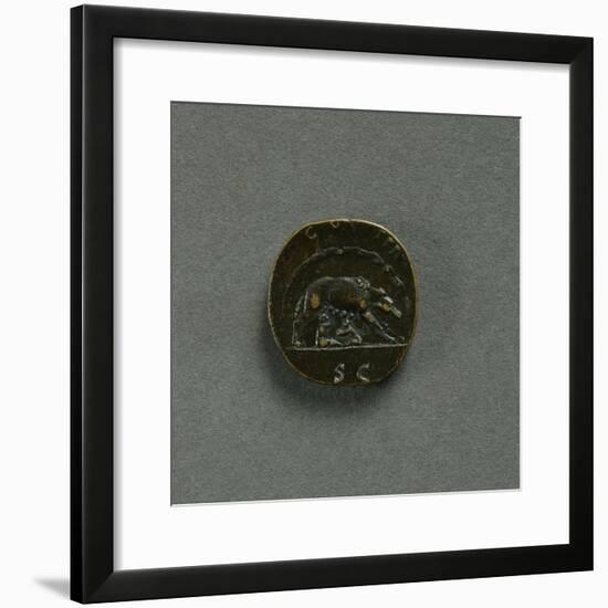 Sestertius of Emperor Antoninus Pius-null-Framed Giclee Print