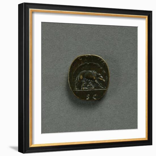 Sestertius of Emperor Antoninus Pius-null-Framed Giclee Print