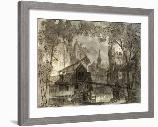 Set Design by Francesco Bagnara for Fourth Scene of La Sonnambula-null-Framed Giclee Print