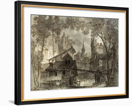 Set Design by Francesco Bagnara for Fourth Scene of La Sonnambula-null-Framed Giclee Print