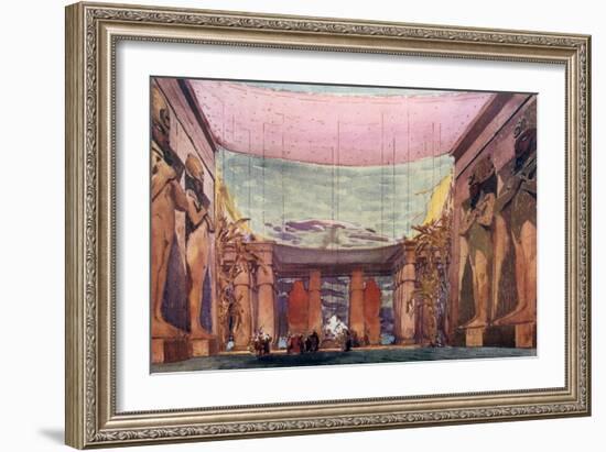 Set Design for a Ballets Russes Production of Cleopatra, 1909-Leon Bakst-Framed Giclee Print