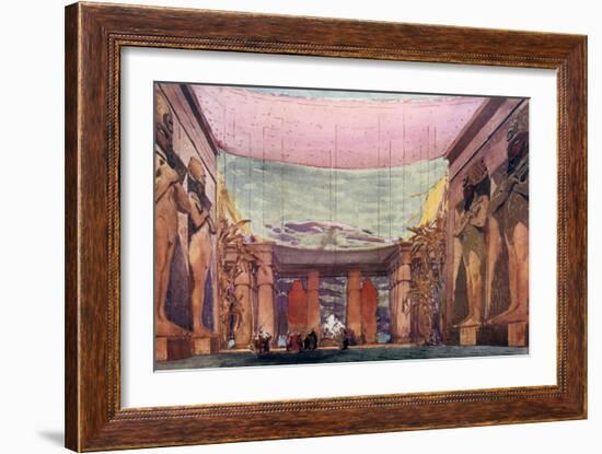 Set Design for a Ballets Russes Production of Cleopatra, 1909-Leon Bakst-Framed Giclee Print