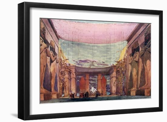 Set Design for a Ballets Russes Production of Cleopatra, 1909-Leon Bakst-Framed Giclee Print
