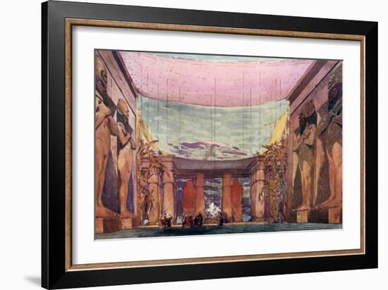 Set Design for a Ballets Russes Production of Cleopatra, 1909-Leon Bakst-Framed Giclee Print