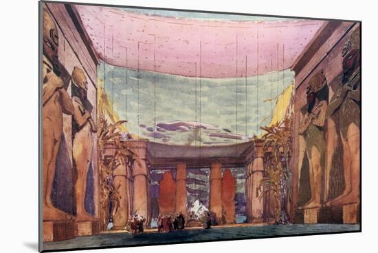 Set Design for a Ballets Russes Production of Cleopatra, 1909-Leon Bakst-Mounted Giclee Print